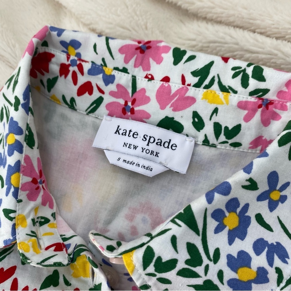 NWOT Kate Spade New York Shoreside floral mini shirtdress Sz S - Picture 7 of 7